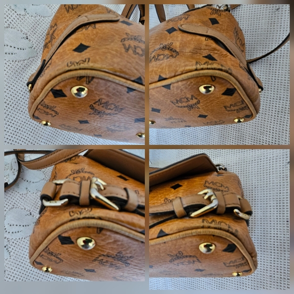 MCM Cognac Two Way Handle Small Shoulder Crossbody Bag - Picture 16 of 16